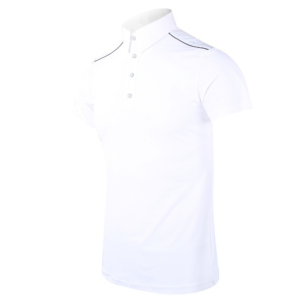 Män Andas Bekväm Sport Ridkläder T-shirt Hästridning Kortärmad (Vit M)