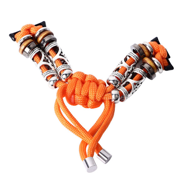 Flätat klockarmband Unikt handvävt Hållbart Etniskt klockarmband för Xiaomi 8 Pro Orange