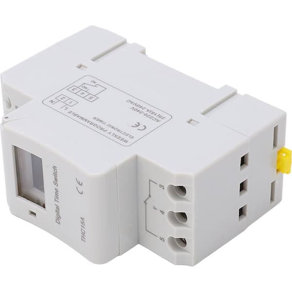 Programmerbar Ugentlig LCD Digital Timerkontakt DIN-skinne AC220-240V 16A