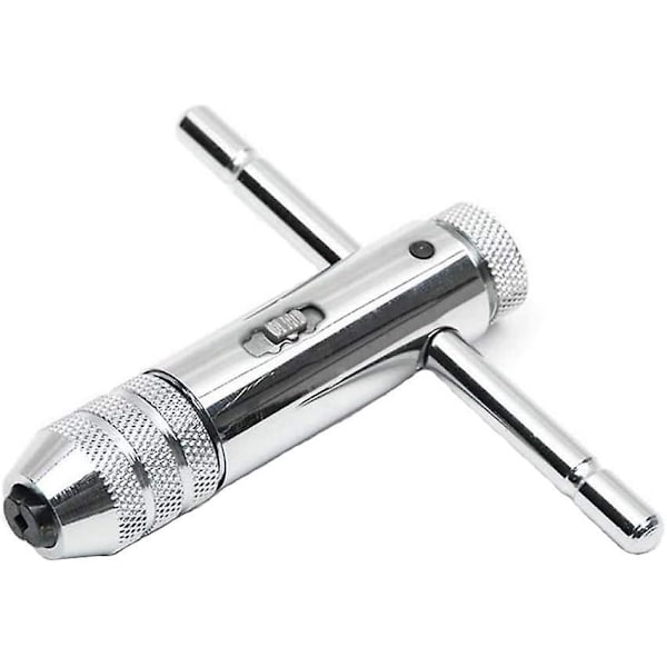Säädettävä T-kahvallinen räikkähanan pidike, jossa on 5 kpl M3-M8 Metric Plug Machine set