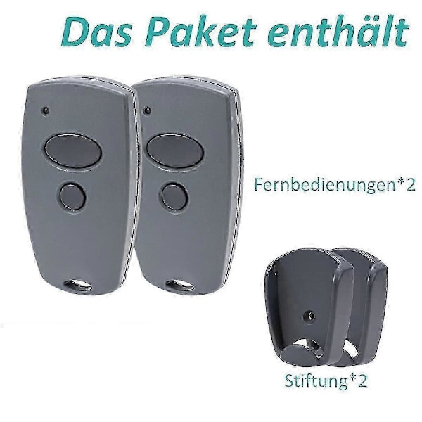 Garageportöppnare, 2-pack garageportsfjärrkontroll 868MHz för Digital 302, 304 fjärrkontroll