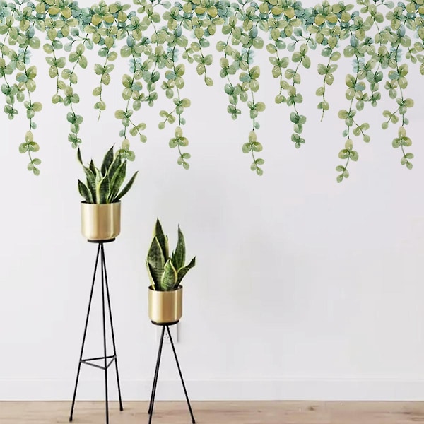 1 stk Grønne Planter Vægsticker Blade Planter Vægsticker Dekoration til Soveværelse Stue Kontor
