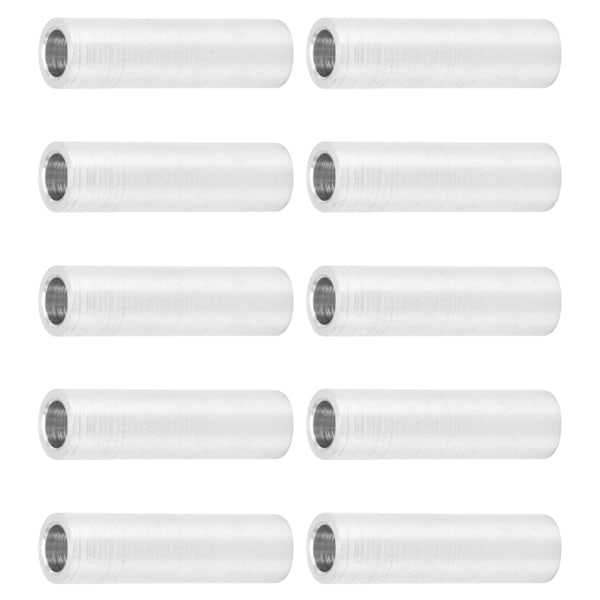 10 st runda distanser i aluminiumlegering, gängfria distanshållare, stödtillbehör, 6 mm ytterdiameter, 24 mm långa