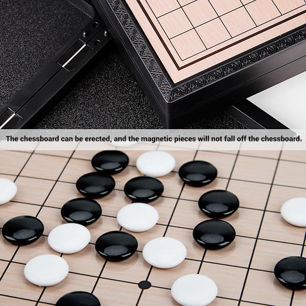 Magnetic Go Game Set 19x19 - Resestorlek, hopfällbar bräda med magnetiska bitar - för nybörjare, barn och vuxna