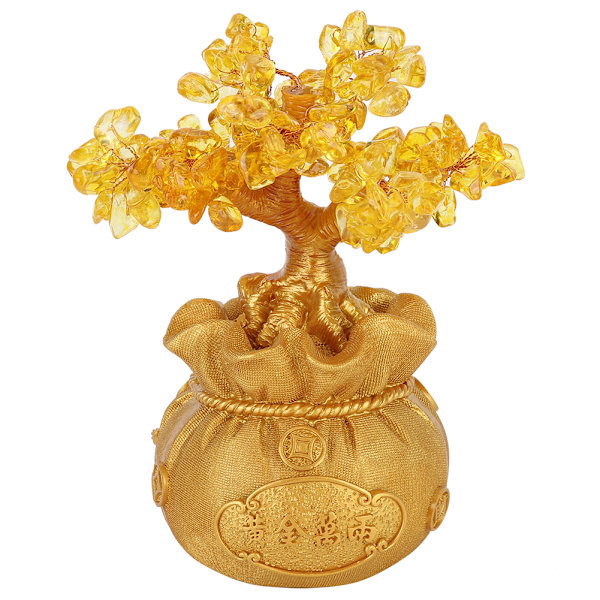 Guld Farve Træ Dekoration Resin Håndværk Ornament til Hjem Vinskab Stue Gang