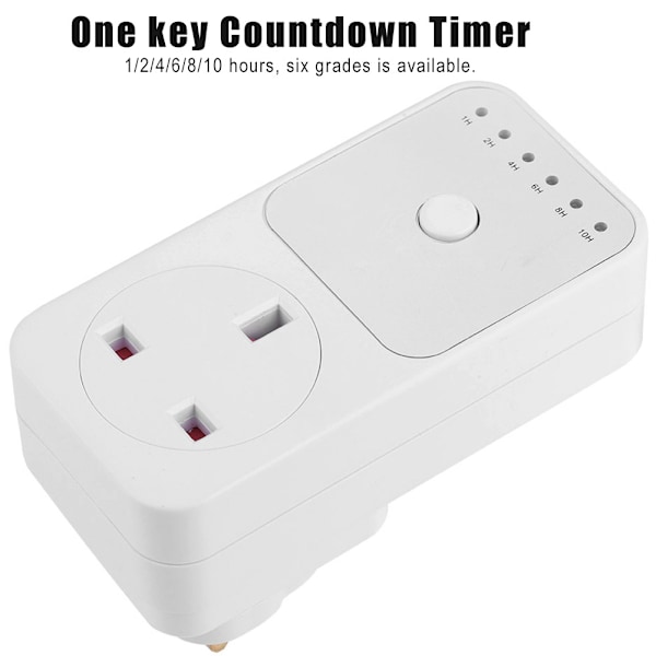 Elektronisk Type Nedtælling Stikkontakt Skifte Strøm Timer Timing Off Stikkontakt 100-240V (BS)