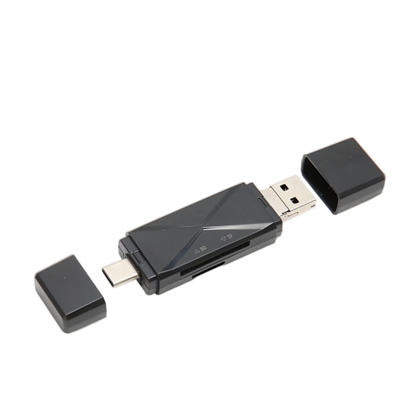Hukommelseskortlæser Bærbar Mini 3 i 1 USB C USB 2.0 Micro USB Storage Card Reader med 3 stik
