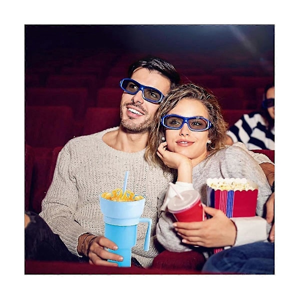 1 st Stadion Tumbler Popcorn Kopp Snack Kopp Multifunktionella Koppar 1000ml Orange