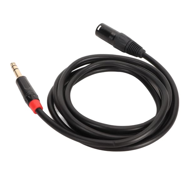 XLR Hane till TRS Kabel 1/4in Balanserad 6.35mm Ljud för Elgitarr Stämapparat Mikrofon 2 meter