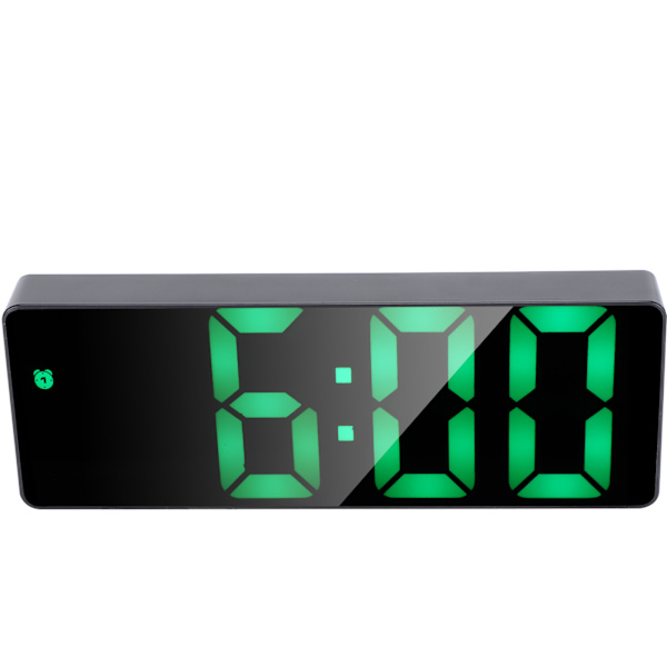 Elektronisk klocka LED-skärm Digital spegelväckarklockor Batteriplugg DualUse 0712