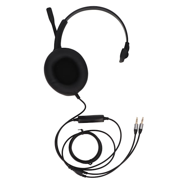 Telefon Headset Professionel støjreduktion Dobbelt 3,5 mm stik PC-headset til Call Center Kundeservice Business