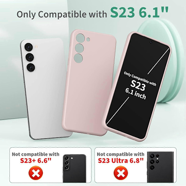 Nestemäinen silikonikuori yhteensopiva Samsung Galaxy 23 -kotelon kanssa, jokaiselle linssille iskunkestävä koko kehon suojus Samsung Galaxy 23:lle