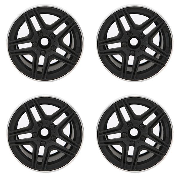 4 st 2,2 tum aluminiumlegering navhjulsuppgraderingsdelar passar för SCX10 III/TRX4/G500 1/10 RC-bil Noir