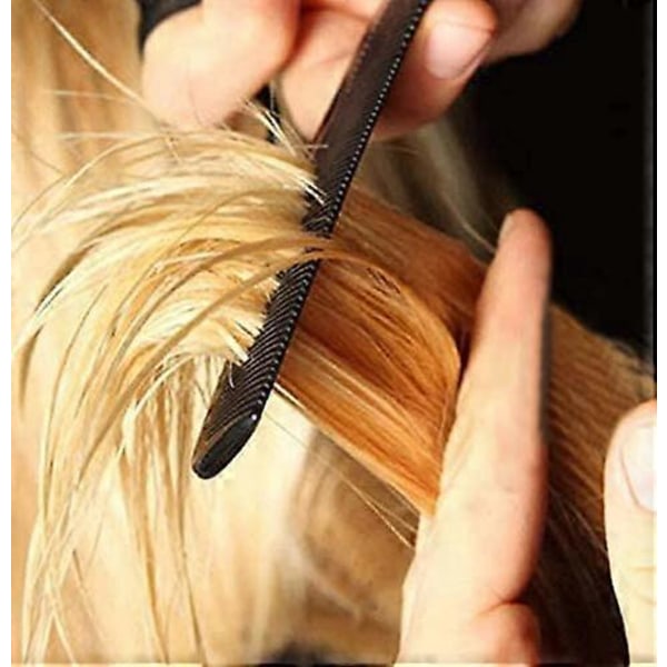 Hårkam, Karbonfiber Halekam Profesjonell Hårklipp for Frisørsalong (Svart, 6 stk)