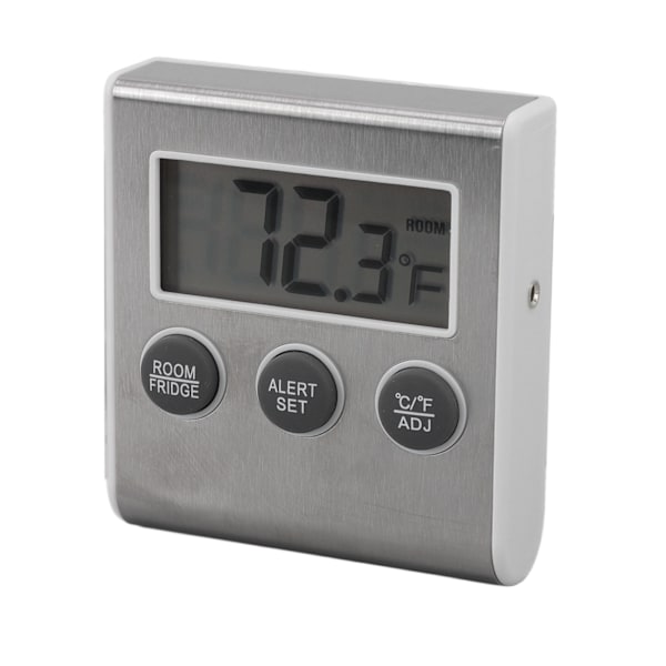 Digital kyltermometer larmminnesfunktion liten frys termometer med magnet för laboratorium vit