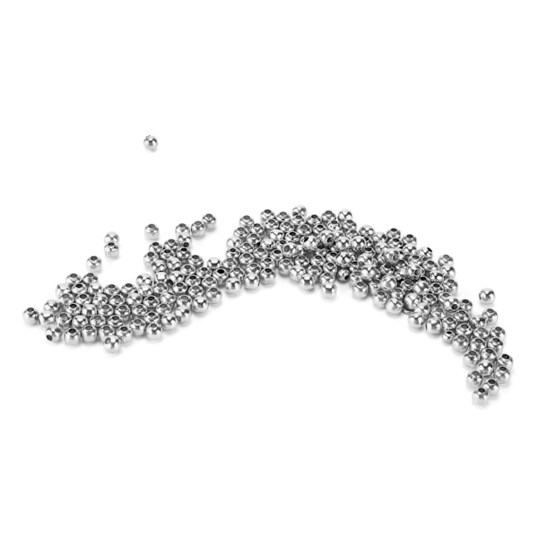 200 st smycken pärlor enkelt material armband halsband tillbehör partition pärlor för DIY smyckenSilver