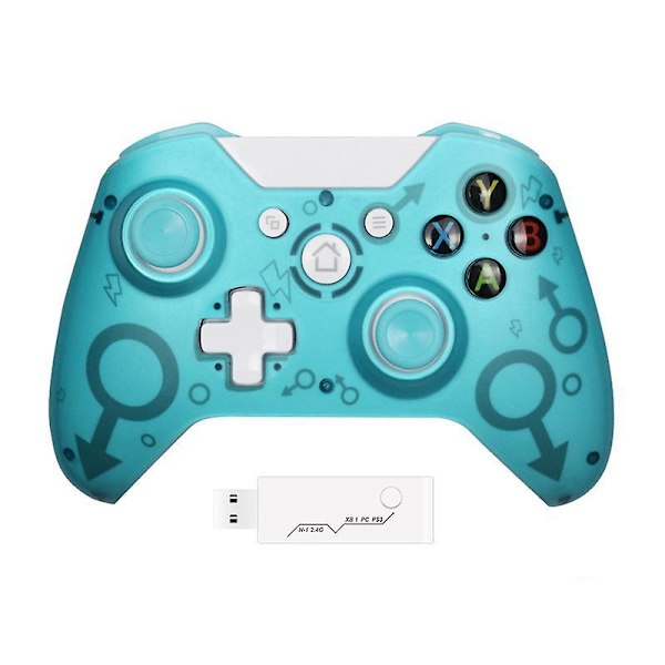 Xbox One langaton ohjain - Ei kuulokeliitäntää, 2,4 GHz:n peliohjain Xbox One S/X:lle ja PC:lle (vihreä)