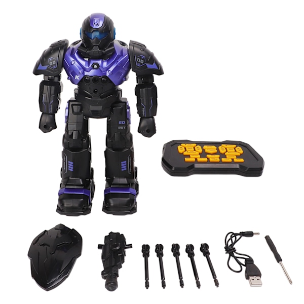 RC-robot, multifunktionell, geststyrd, programmerbar, gå, glida, sjunga, dansa, pedagogisk fjärrstyrd robotleksak