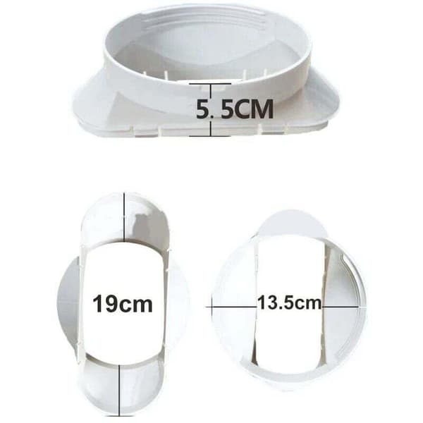 13 cm Durable Portable Air Conditioner Accessories Practical Window Plate White Exhaust Pipe Connector Duct Adapter Part
