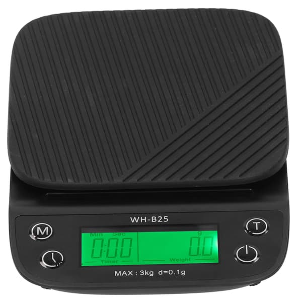 Kaffeköksvåg med timer för matbakning, 3 kg maxlast, LED-display, elektronisk timing