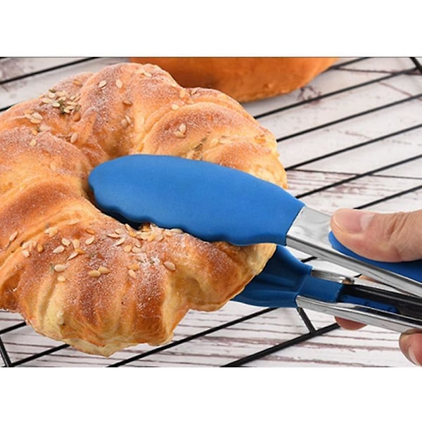 Liten Silikon Tangsett - 4 Stykker 7 Tommers Mini Kjøkken Tang med Silikontupper, Ideelt for Servering, Matlaging, Salat og Grilling
