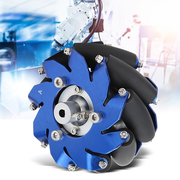4 tuuman Mecanum Wheel -pyörän oikea alumiini TPU-kumiteloilla teollisuusrobotin osilla