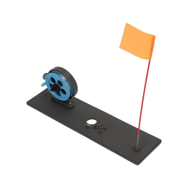 Isfiske Tip Up Pole Portabel Isfiskespö Rulle Combo med Flagga Flytande Bas för Vinterfiske