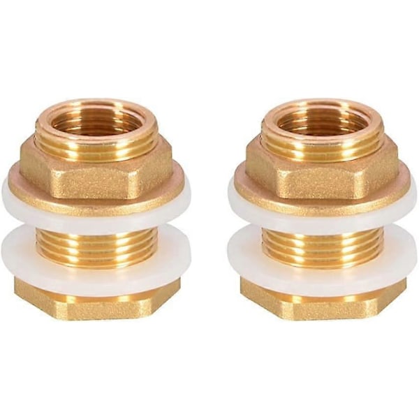 2 Stk. Dn20 3/4 Messing Vandtank Vandslange Fittings Adapter Vandhane Regnvandsspand Sokkel Messing Tank Sokkel til Vandhane Regnvandsspand Vandtank