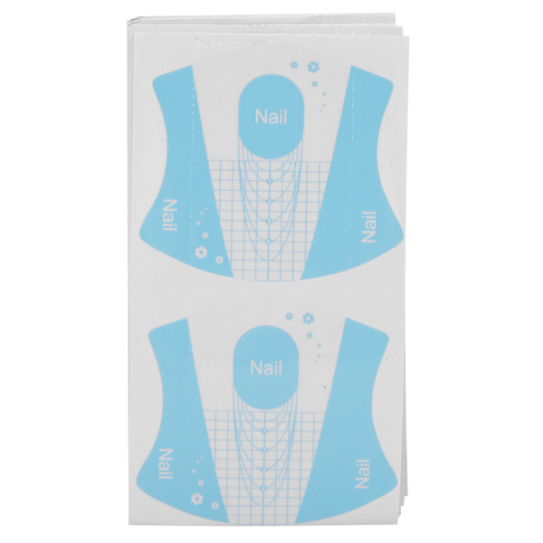 100 st Nail Art Form Nail Extension Sticker Manikyrtillbehör UV Gel Form för kvinnorBlå