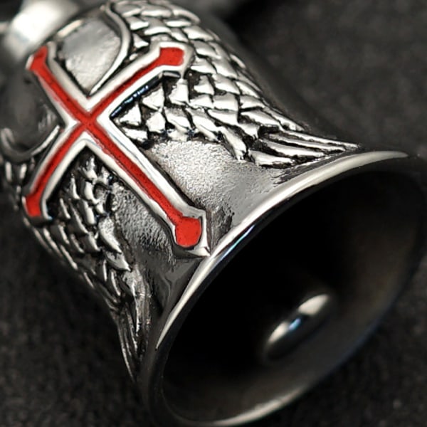 Cross Bell -riipus miesten ruostumattomasta teräksestä Hieno moottoripyörän pyörän kelloriipus lisävaruste matkustamiseen