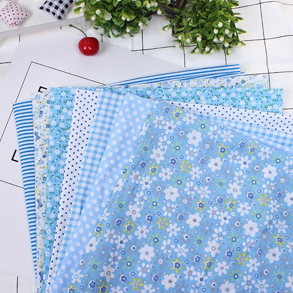 7 stk / sett 100% bomull Batiks syhåndverk stoff for DIY lommebok putetrekk