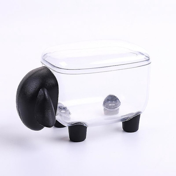 Akryl Bomuldsbold Holder Mini Vatpind Opbevaringsboks Sort Kosmetik Organizer