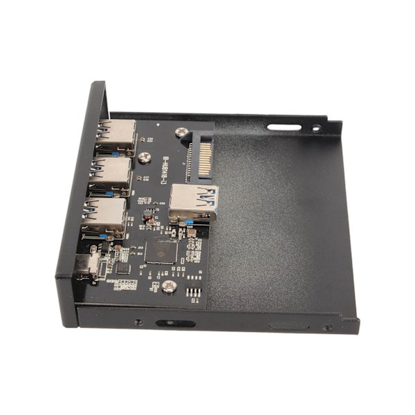 USB 3.0 Frontpanel Hub 3.5in 4 Portar 6Gbps Stabil Plug and Play Optisk Enhet Frontpanel för Stationär Moderkort