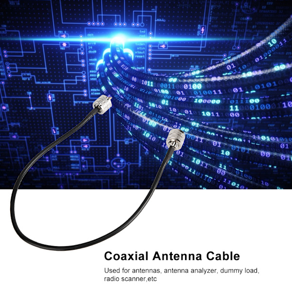 2 stk koaksial antenne adapter kabel UHF han PL-259 til UHF han PL-259 lavt tab