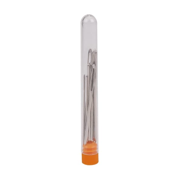 12 Pieces Blunt Needles, Large Eye Needles, Steel Knitting Needles, Sewing Tools with Clear Bottle, 3 Sizes