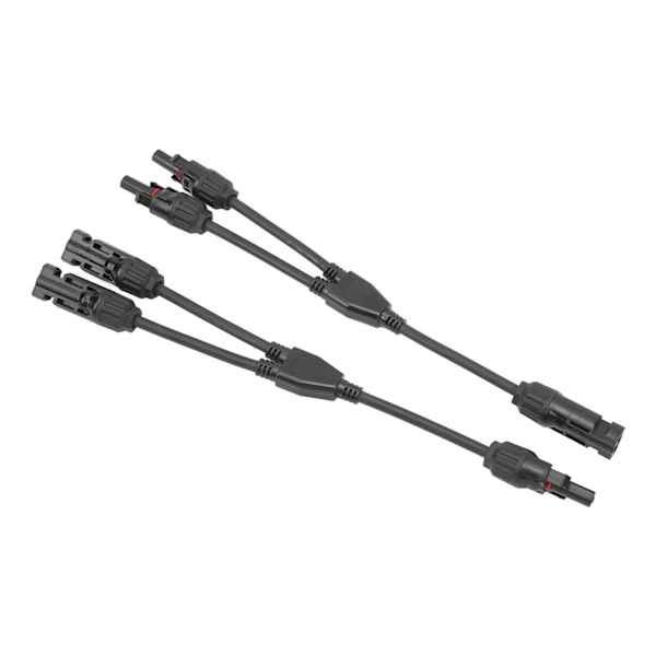 1 par solcellepanel Y-gren parallellkabel 2 til 1 solkontakter Y-gren parallell adapterkabel ledningsplugg verktøysett MFF FMM 30CM 0,98FT