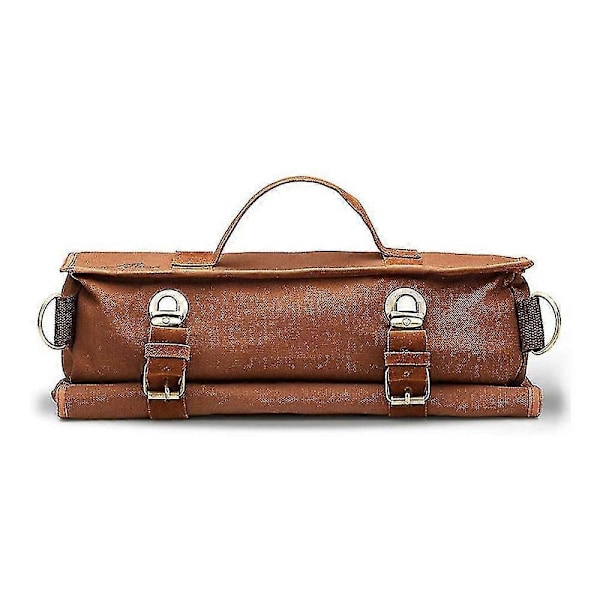 Bærbar Bartender Reiseveske i Canvas - Profesjonell Cocktail Shaker & Vinsett Oppbevaringsveske Brownonlybag
