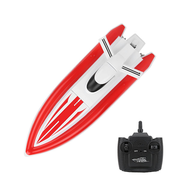 LSRC-B8 RC-båt höghastighetsracing RC-båt med dubbla propellrar Lång batteritid (röd)