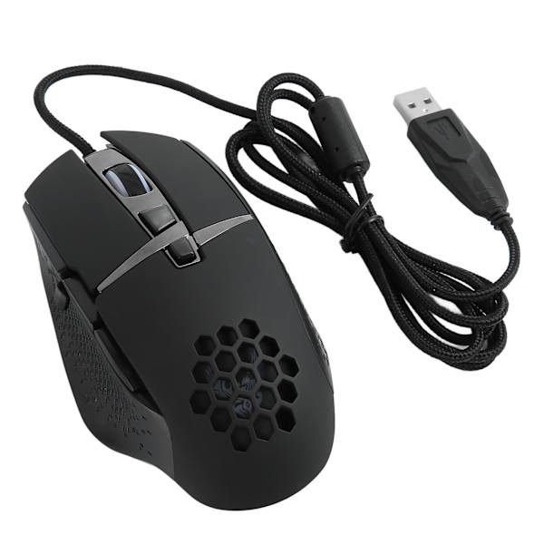 Gamingmus 8 programmerbare knapper RGB LED op til 6400 DPI PC Gamingmus til stationær PC bærbar computer