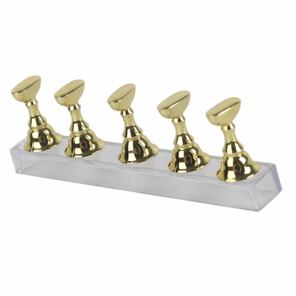 Falsk negl display stativ holder sett negl kunst praksis holder gull magnetisk negl visning hylle