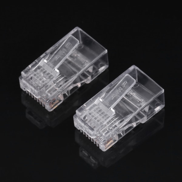 100 kpl / LOT Cat5 Cat5e verkko-Internet-liitin RJ45 8P8C kaapeli Modulaariset pistokepäät