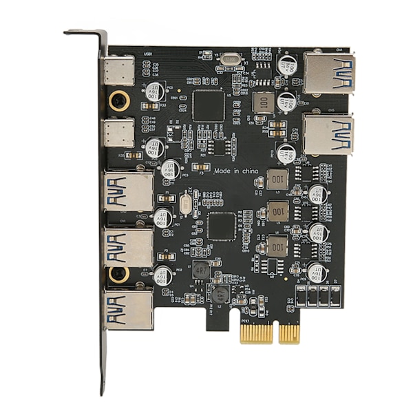 PCI E til USB-udvidelseskort 7 porte 5 Gbps USB PCI Express-kort med 2 USB 3.0-porte på bagsiden til Windows Xp til OS X til Linux