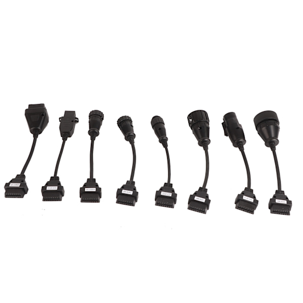 OBD II OBD 2 Komplett set 8 kablar för bilskanner lastbilskablar