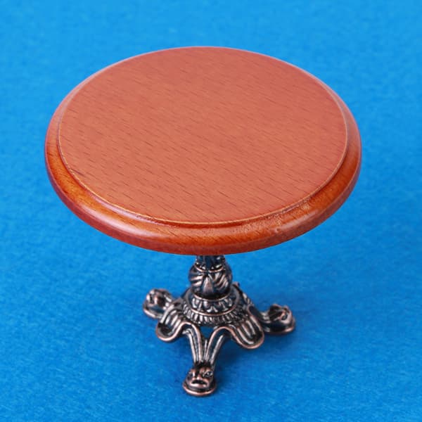 1:12 Dukkehus Miniature Simuleret Rundt Bord Mini Møbel Model Legetøj Tilbehør Rundt Bord
