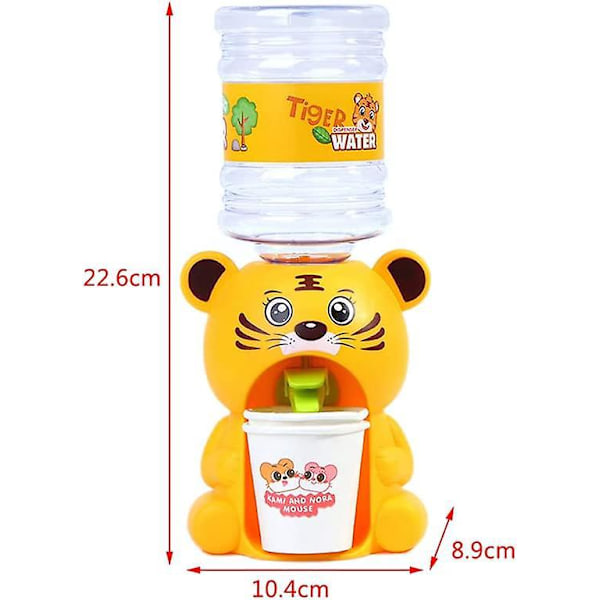 Vandpumpe Dispenser, Plastik 22.3*9.3*9.8cm Med 2 Kop Vanddispenser Til Børnelegetøj (tiger)