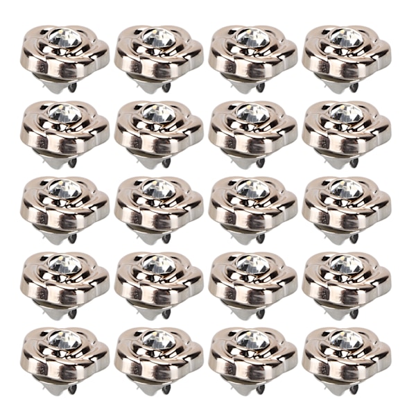 20 stk metallknapper for sying, 18 mm, gjenbrukbare, enkle å fjerne, robuste, slitesterke, rustfrie, jean-knapper for bukser, skjørt, gensere
