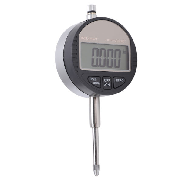 Digital skiveindikator 0,01 mm/0,0005 tommer 0 til 25,4 mm/1 tommer LCD-skærm legeringssonde ABS elektronisk måleur til laboratorium