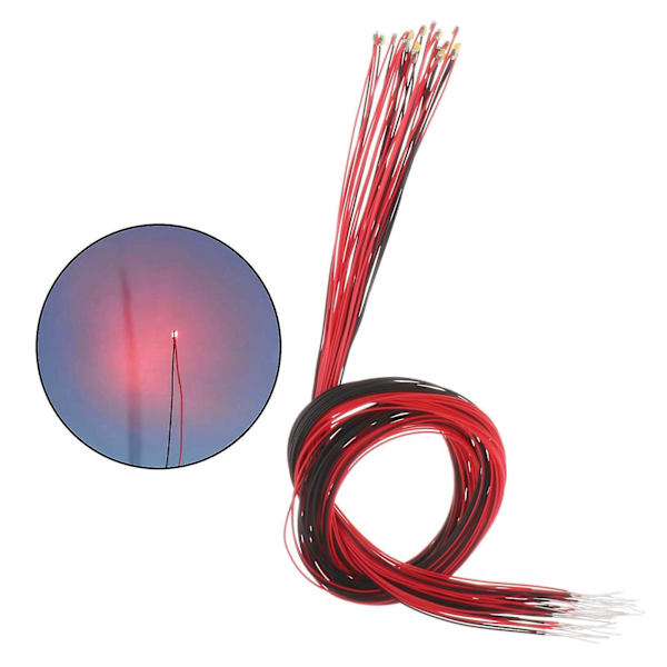 10/Set Tåg LED Ljus Fairy Garden Gräsmatta 3V Lampstol Rött Ljus