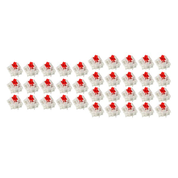 35 kpl SMD RGB Switch DIY erittäin vakaa, läpinäkyvä mekaaninen näppäimistökytkin aloittelijoille, punainen kytkin