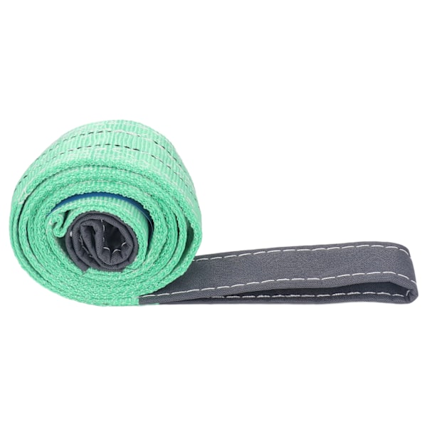 2T Flad Løftetov med Dobbelt Øje Spænde Polyester Webbing Løfteslynge til Industriel Kran 2 Meter